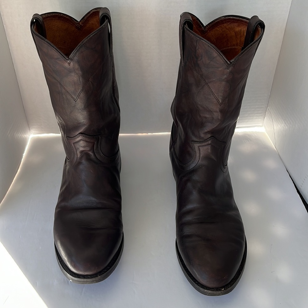 Justin Brown Leather Boots, Made in Mexico, Size 11 D